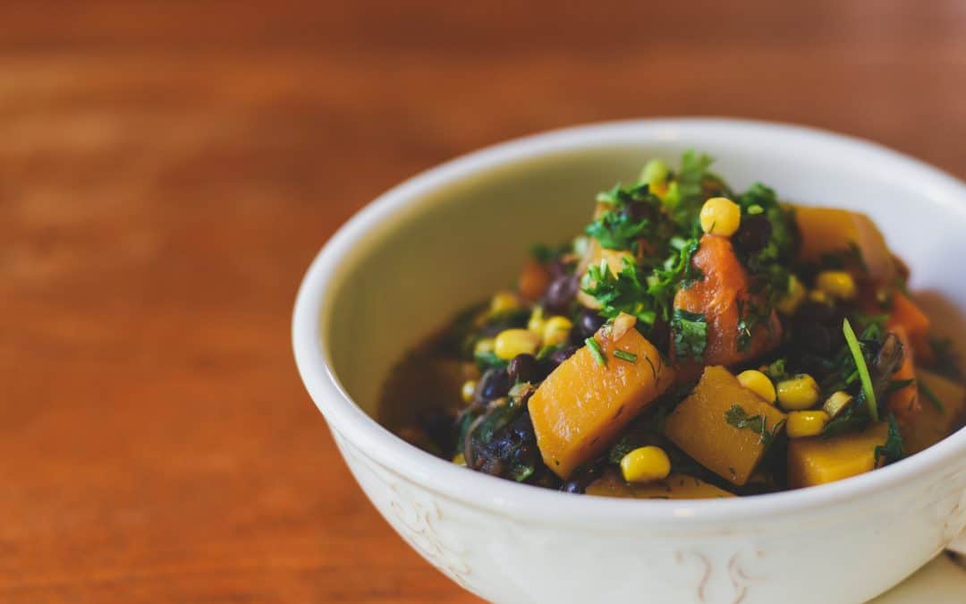 Black Bean, Butternut squash & Corn Stew