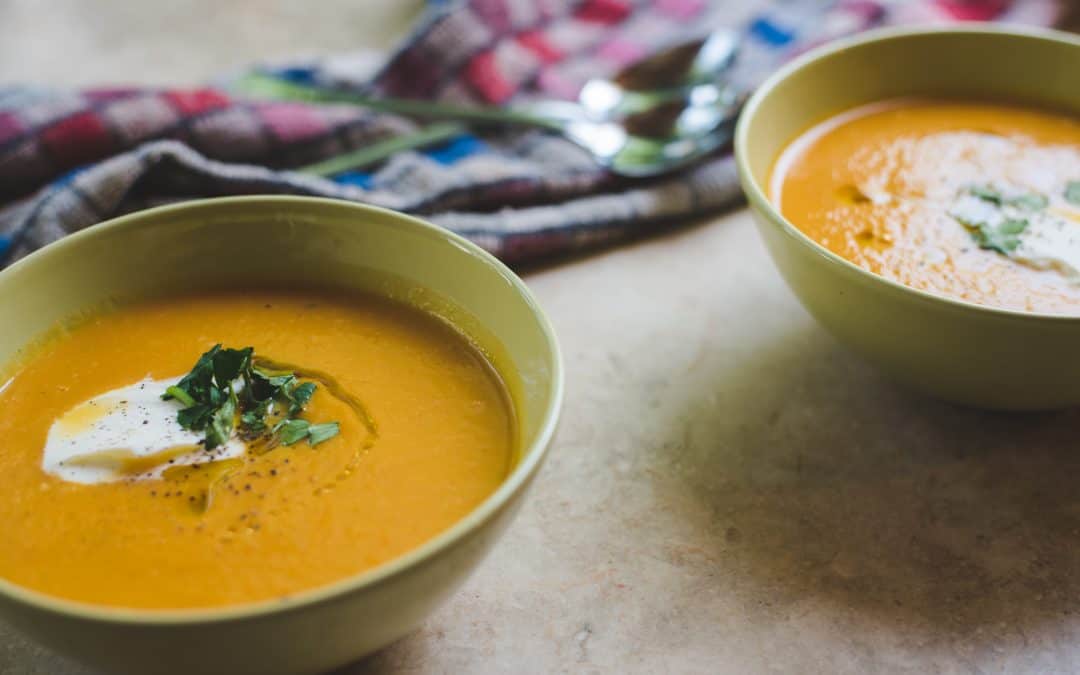 Classic Root Vegetable Soup with Crème Fresh