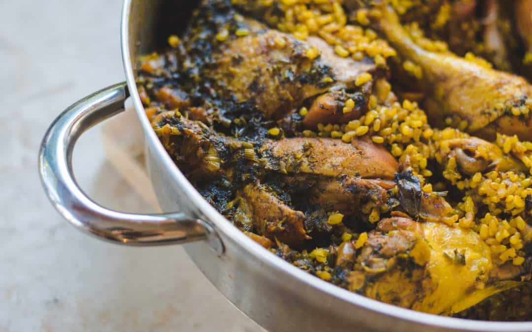 Chicken Pilaf with Brown Rice and Turmeric