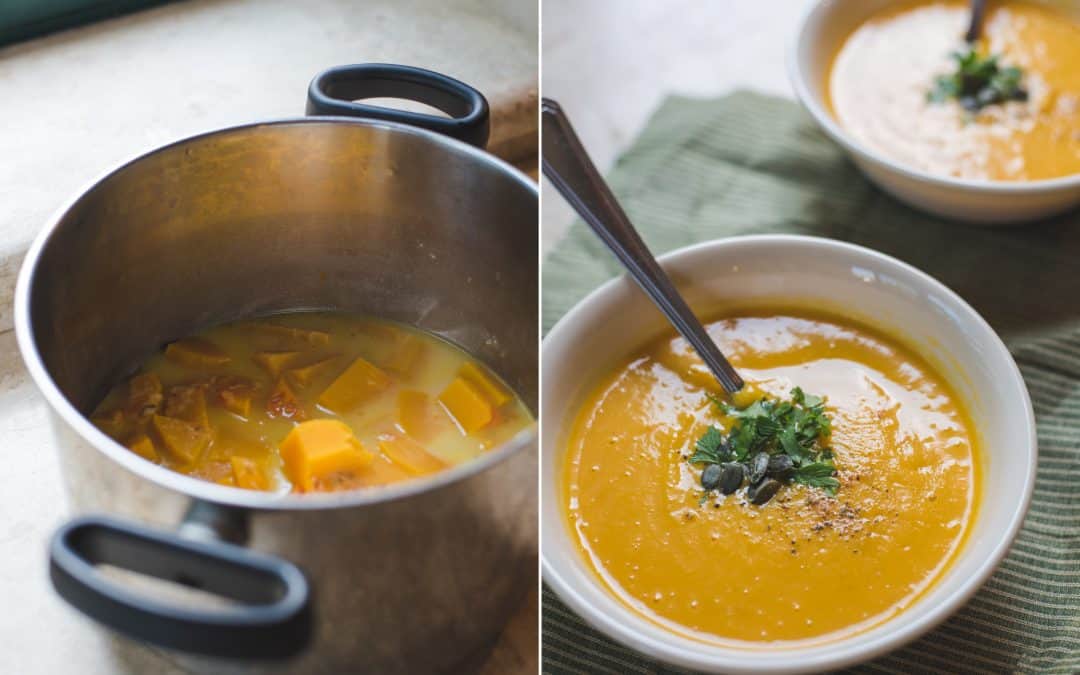 Butternut Squash Soup with Ginger & Coconut Milk