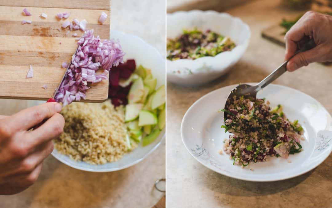 Quinoa, Beetroot, Apple & Celery Salad